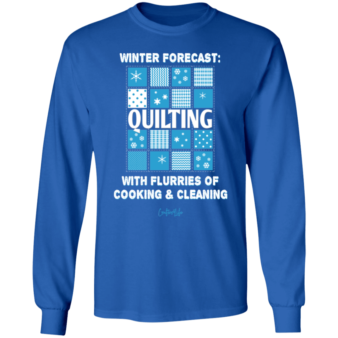 Winter Forecast Quilting Flurries LS Ultra Cotton T-Shirt