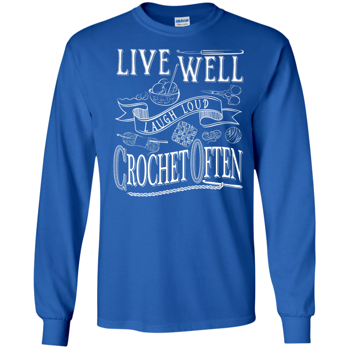 Crochet Often Long Sleeve Ultra Cotton T-Shirt - Crafter4Life - 10