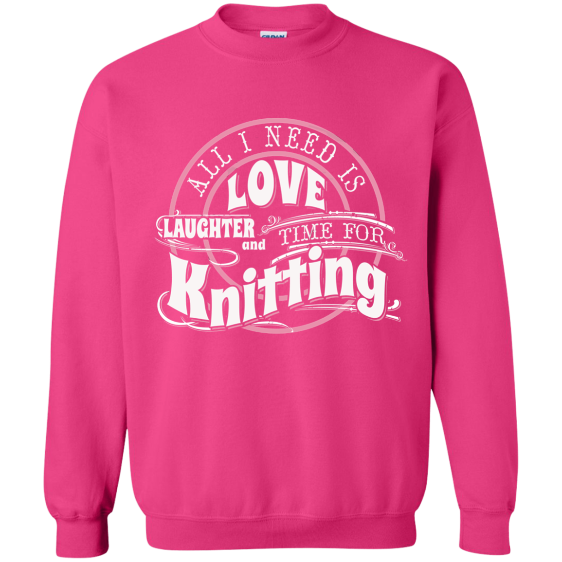 Time for Knitting Crewneck Pullover Sweatshirt