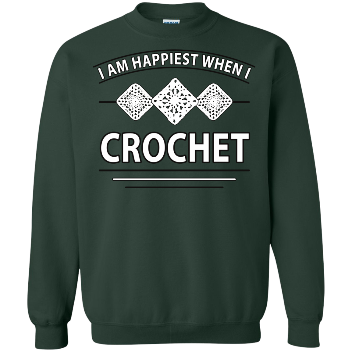 I Am Happiest When I Crochet Crewneck Sweatshirts - Crafter4Life - 5