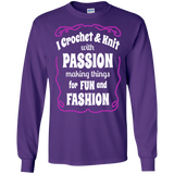 I Crochet & Knit with Passion LS Ultra Cotton T-Shirt