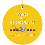 Yarn and Chocolate Ornaments