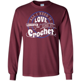 Time to Crochet Long Sleeve Ultra Cotton T-Shirt - Crafter4Life - 9