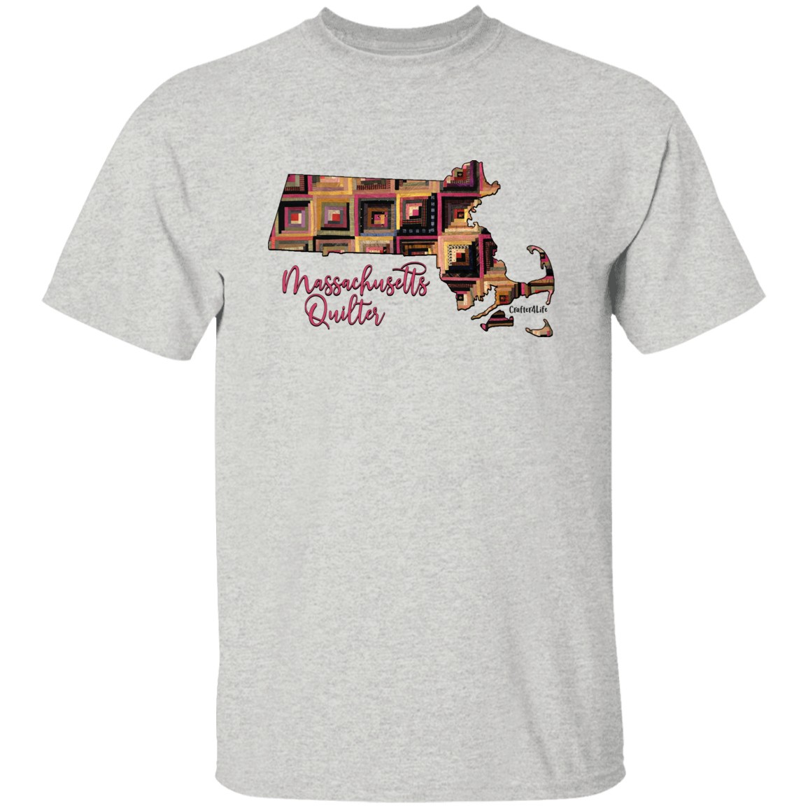 Massachusetts Quilter T-Shirt, Gift for Quilting Friends and Family
