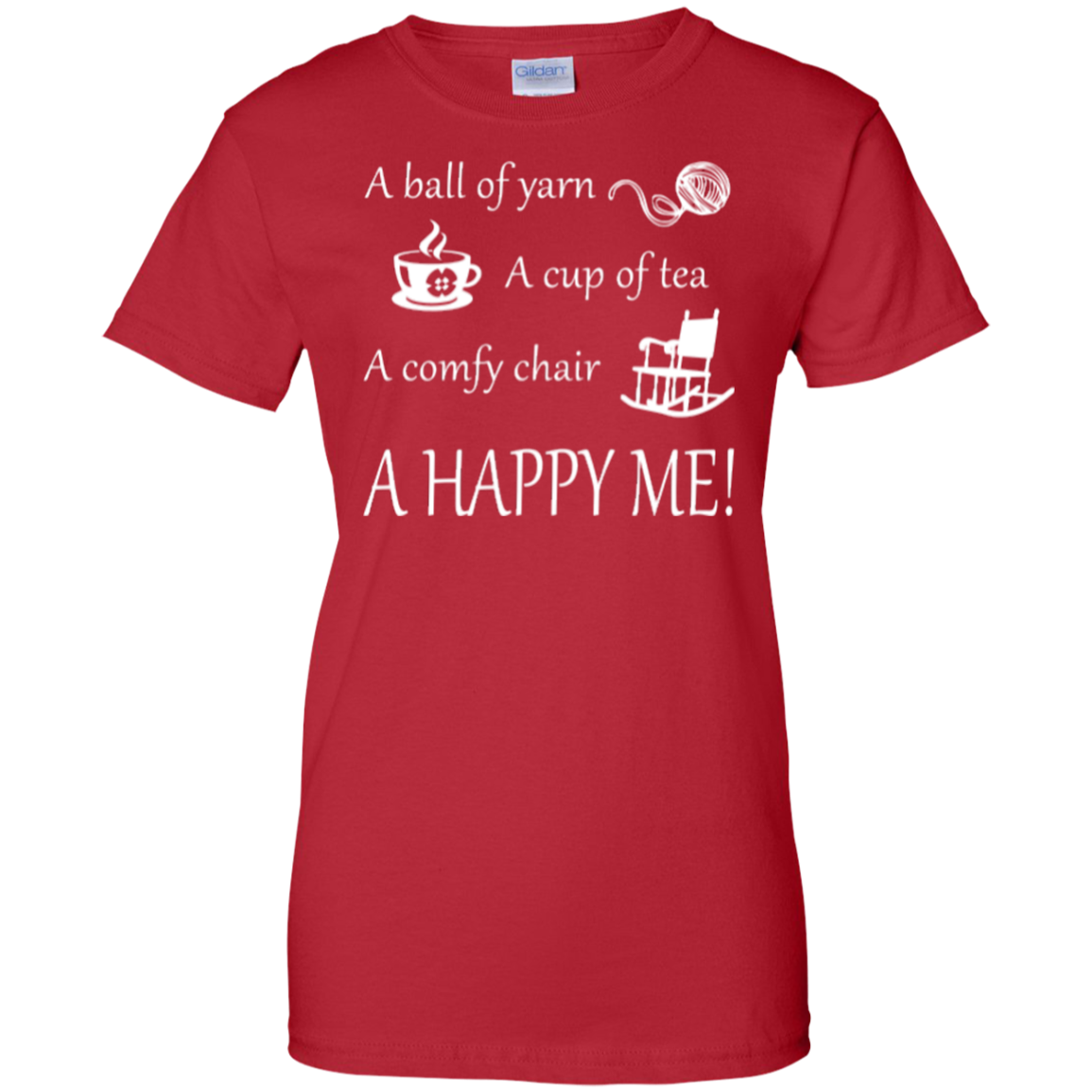 A Happy Me Ladies Custom 100% Cotton T-Shirt - Crafter4Life - 13