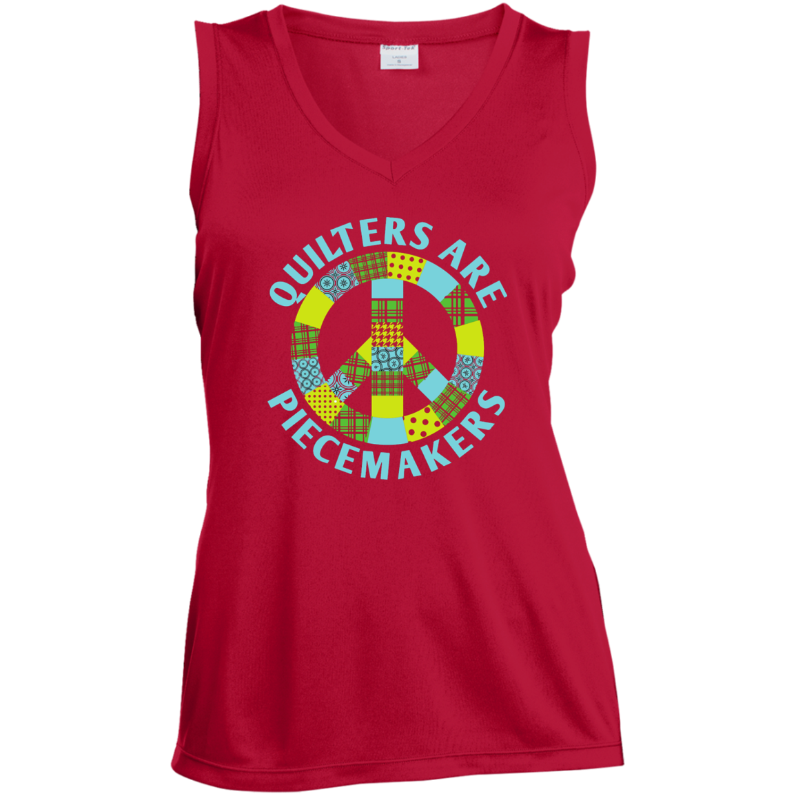 Quilters are Piecemakers Ladies Sleeveless V-Neck - Crafter4Life - 4