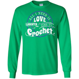 Time to Crochet Long Sleeve Ultra Cotton T-Shirt - Crafter4Life - 1