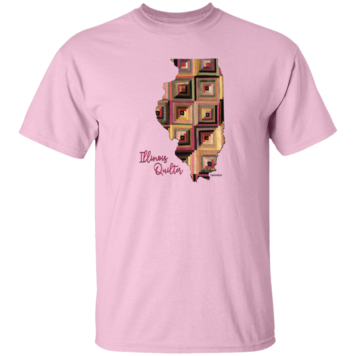 Illinois Quilter T-Shirt, Gift for Quilting Friends and Family