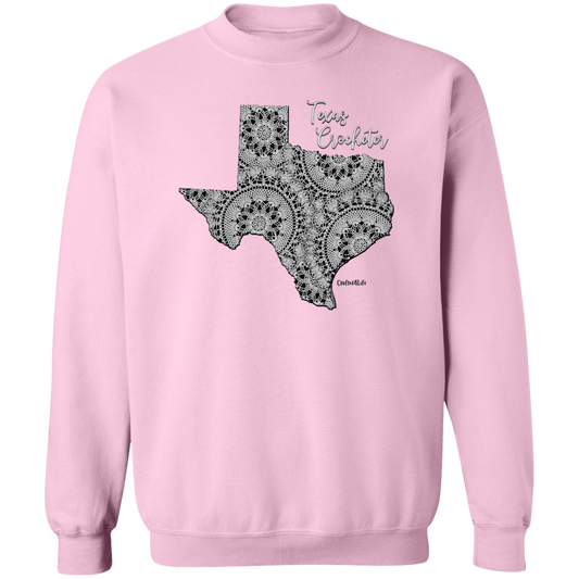 Texas Crocheter Crewneck Pullover Sweatshirt