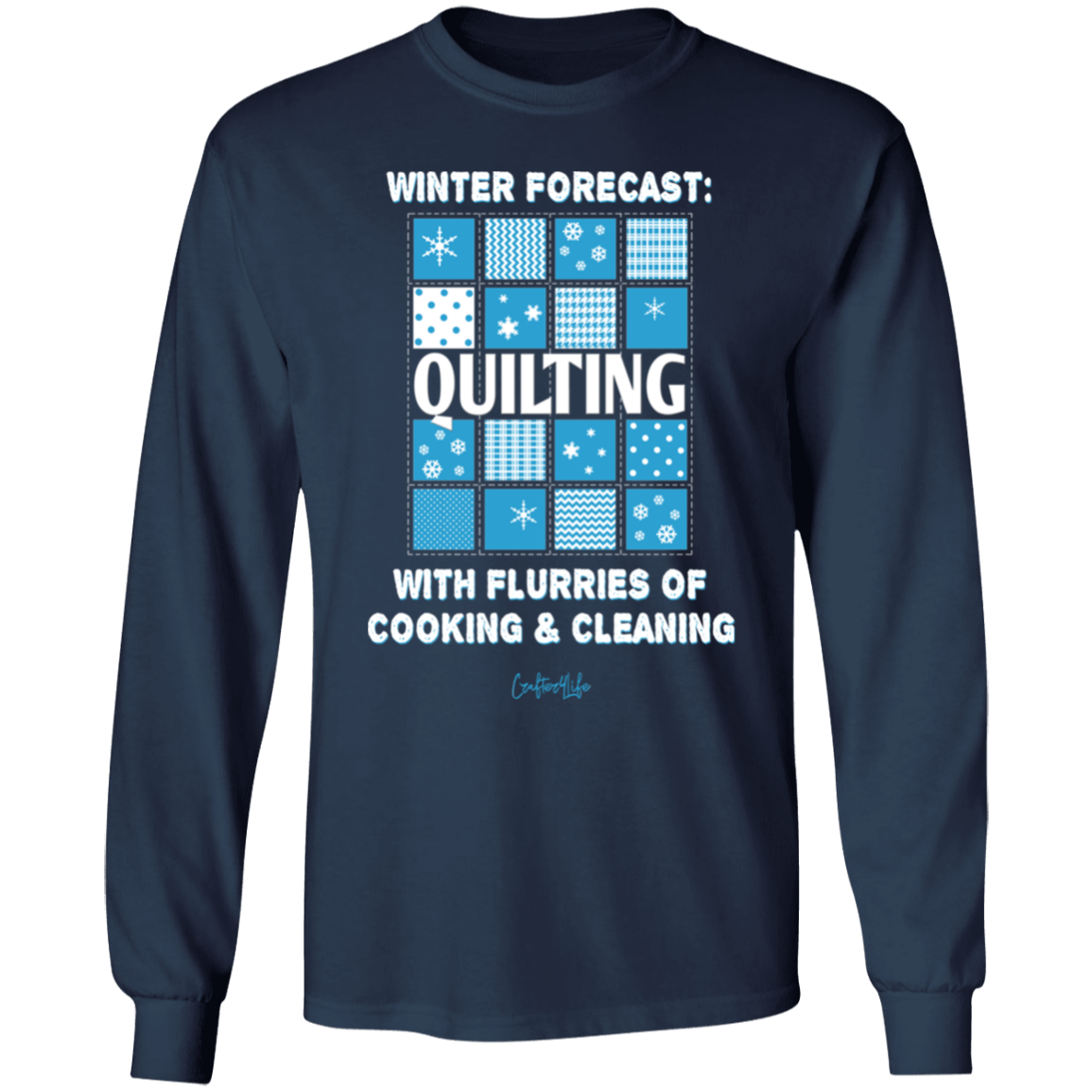 Winter Forecast Quilting Flurries LS Ultra Cotton T-Shirt