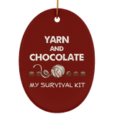 Yarn and Chocolate Ornaments
