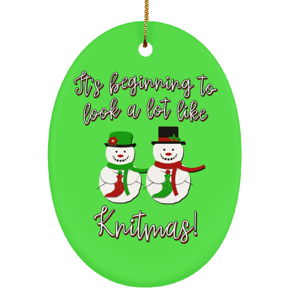Knitmas Snow Couple Ornaments