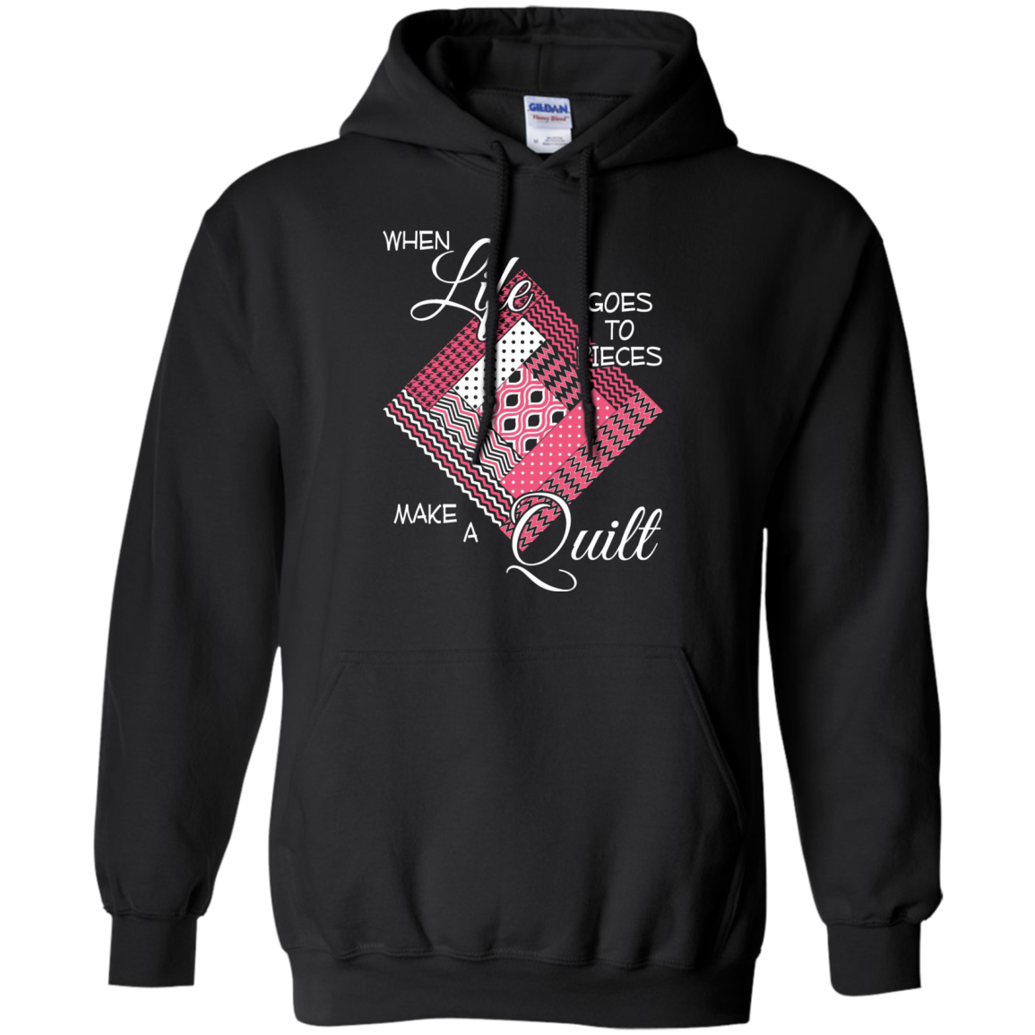 Make a Quilt (pink) Pullover Hoodies - Crafter4Life - 2