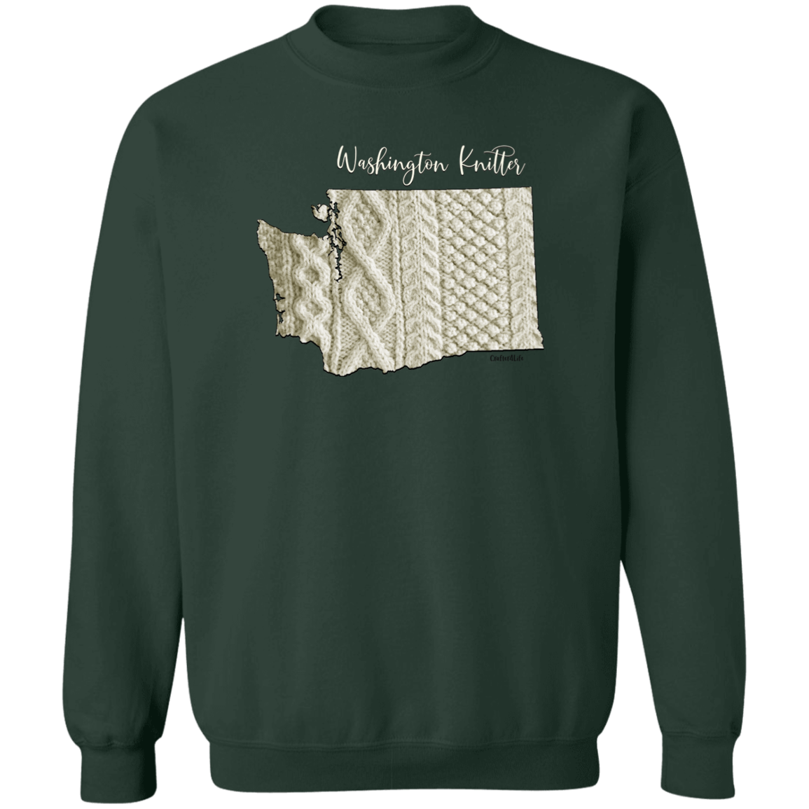 Washington Knitter Crewneck Pullover Sweatshirt