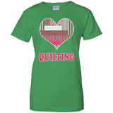 Heart Quilting Ladies Custom 100% Cotton T-Shirt - Crafter4Life - 7
