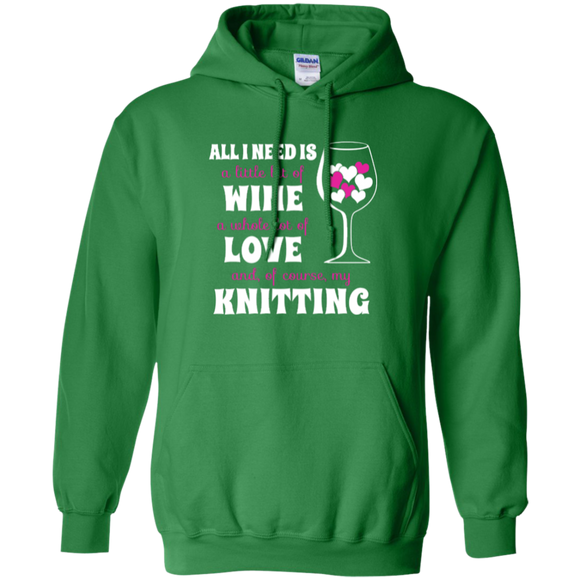 All I Need is Wine-Love-Knitting Pullover Hoodies - Crafter4Life - 1