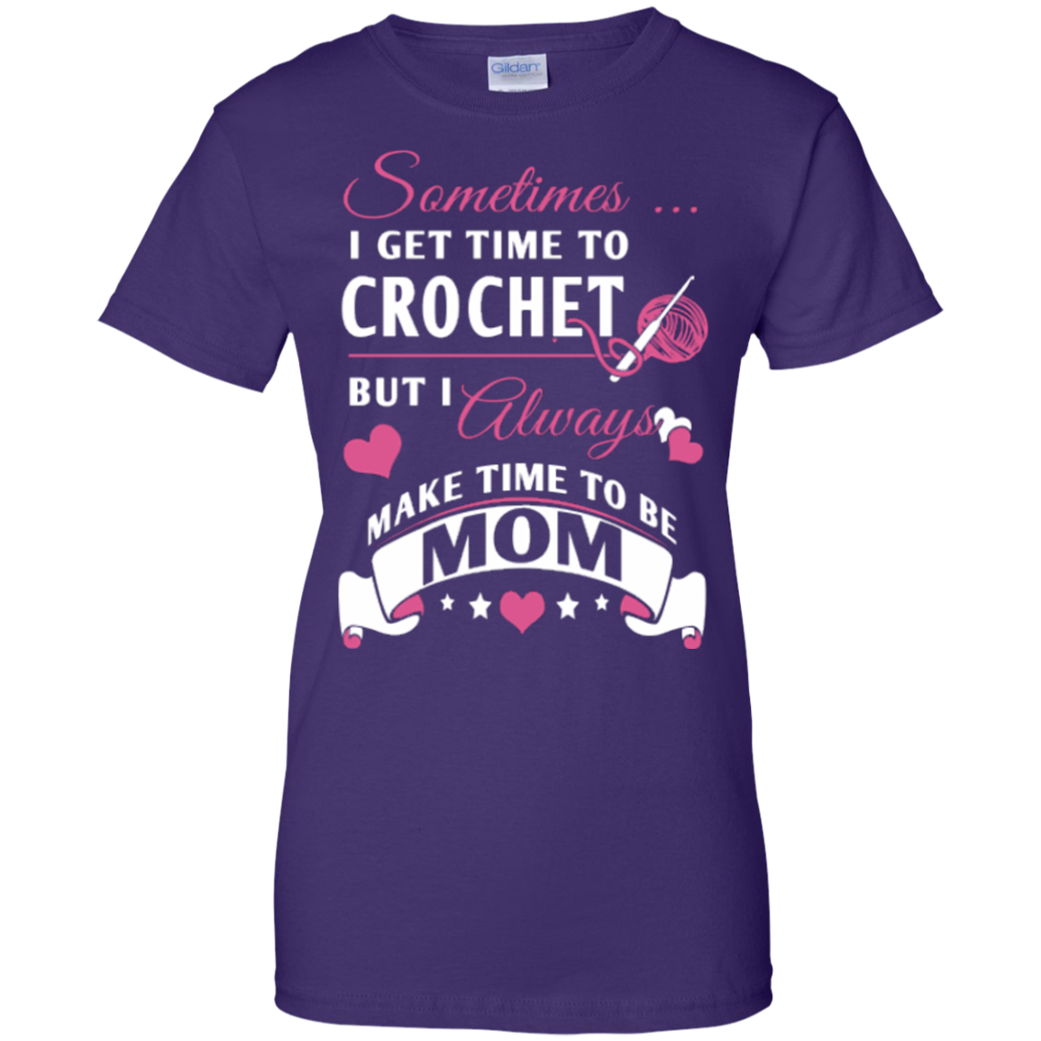 Crochet Mom Ladies Custom 100% Cotton T-Shirt - Crafter4Life - 9