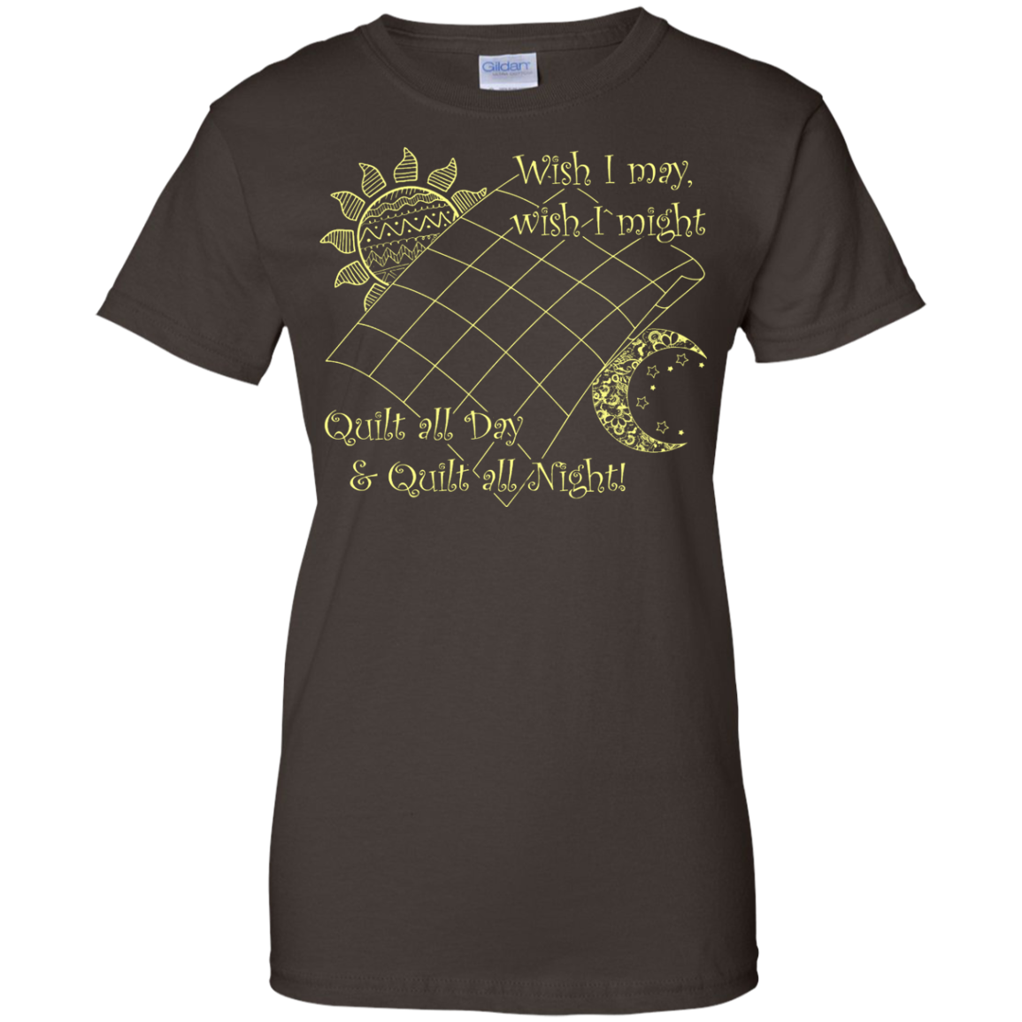 Wish I May Quilt Ladies Custom 100% Cotton T-Shirt - Crafter4Life - 4