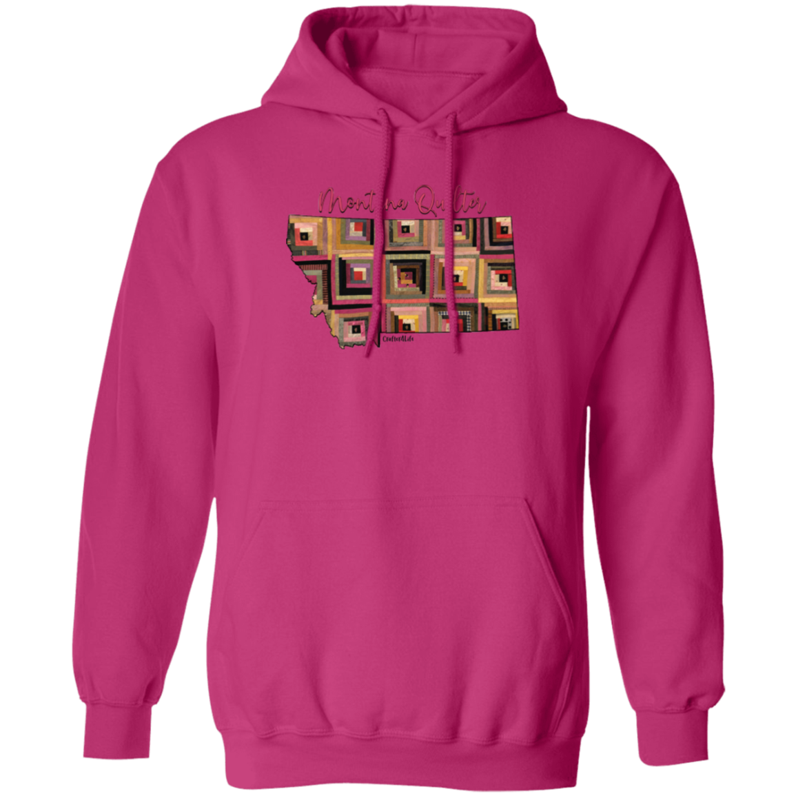 Montana Quilter Pullover Hoodie, Gift for Quilting Friends and Family