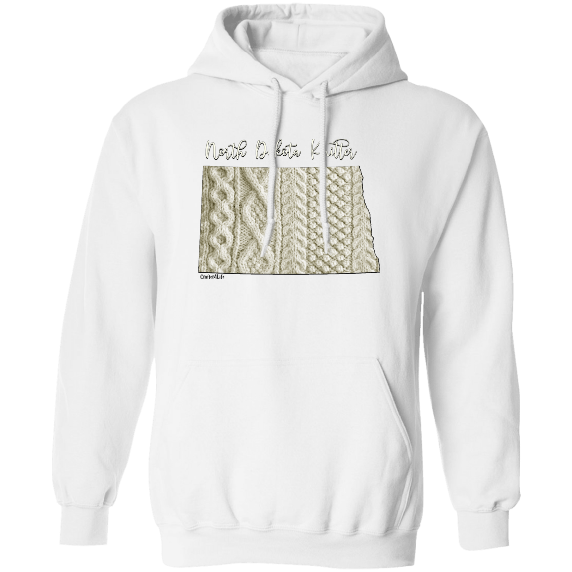 North Dakota Knitter Pullover Hoodie