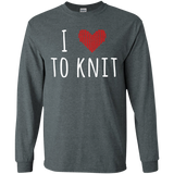 I Heart To Knit LS Ultra Cotton T-Shirt