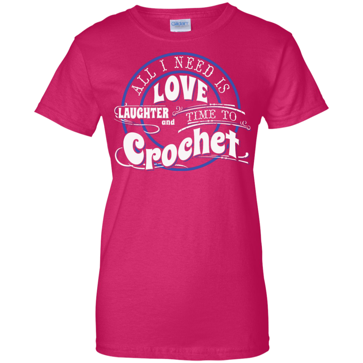 Time to Crochet Ladies Custom 100% Cotton T-Shirt - Crafter4Life - 7