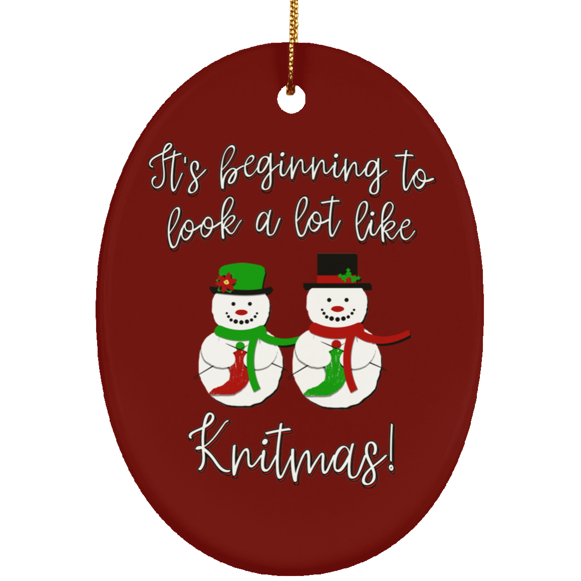 Knitmas Snow Couple Ornaments