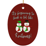 Knitmas Snow Couple Ornaments
