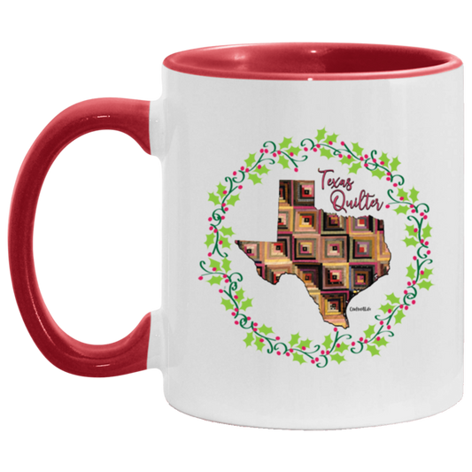 Texas Quilter Christmas Accent Mug