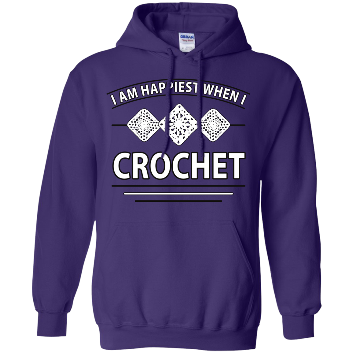 I Am Happiest When I Crochet Pullover Hoodies - Crafter4Life - 2