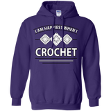 I Am Happiest When I Crochet Pullover Hoodies - Crafter4Life - 2