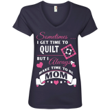 Time-Quilt-Mom Ladies V-neck Tee - Crafter4Life - 5