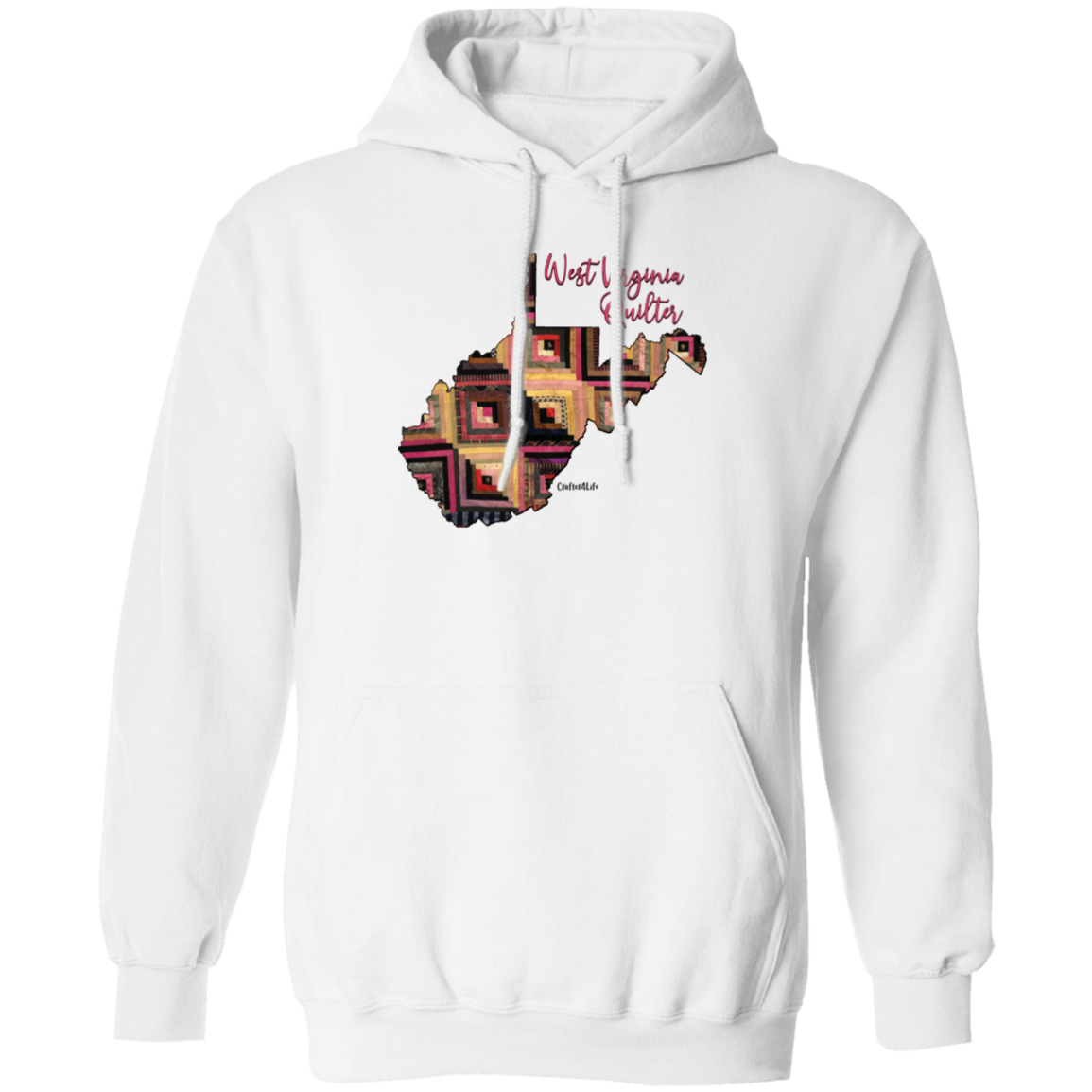 West Virginia Quilter Pullover Hoodie, Gift for Quilting Friends and Family