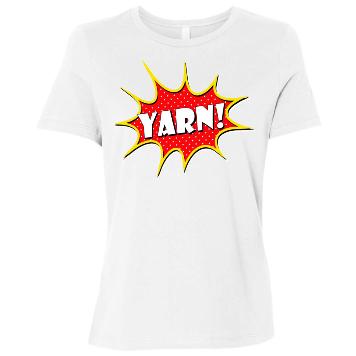 Yarn! Comic Starburst Ladies Relaxed Jersey Short-Sleeve T-Shirt