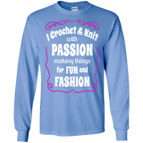 I Crochet & Knit with Passion LS Ultra Cotton T-Shirt