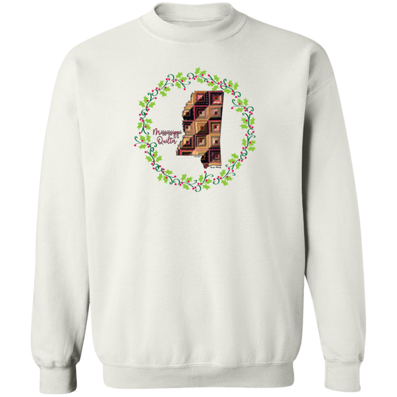 Mississippi Quilter Christmas Crewneck Pullover Sweatshirt