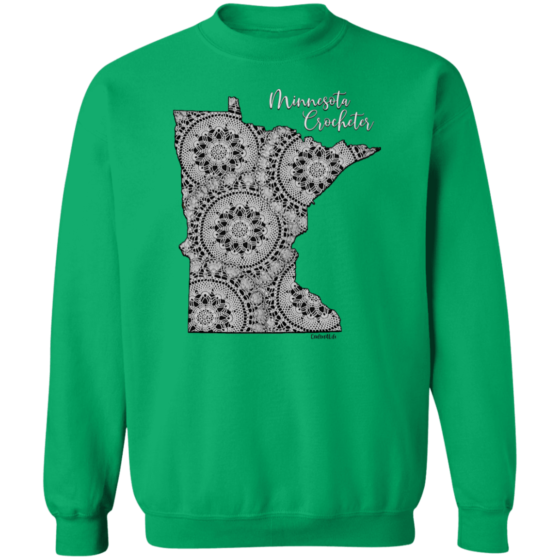 Minnesota Crocheter Crewneck Pullover Sweatshirt