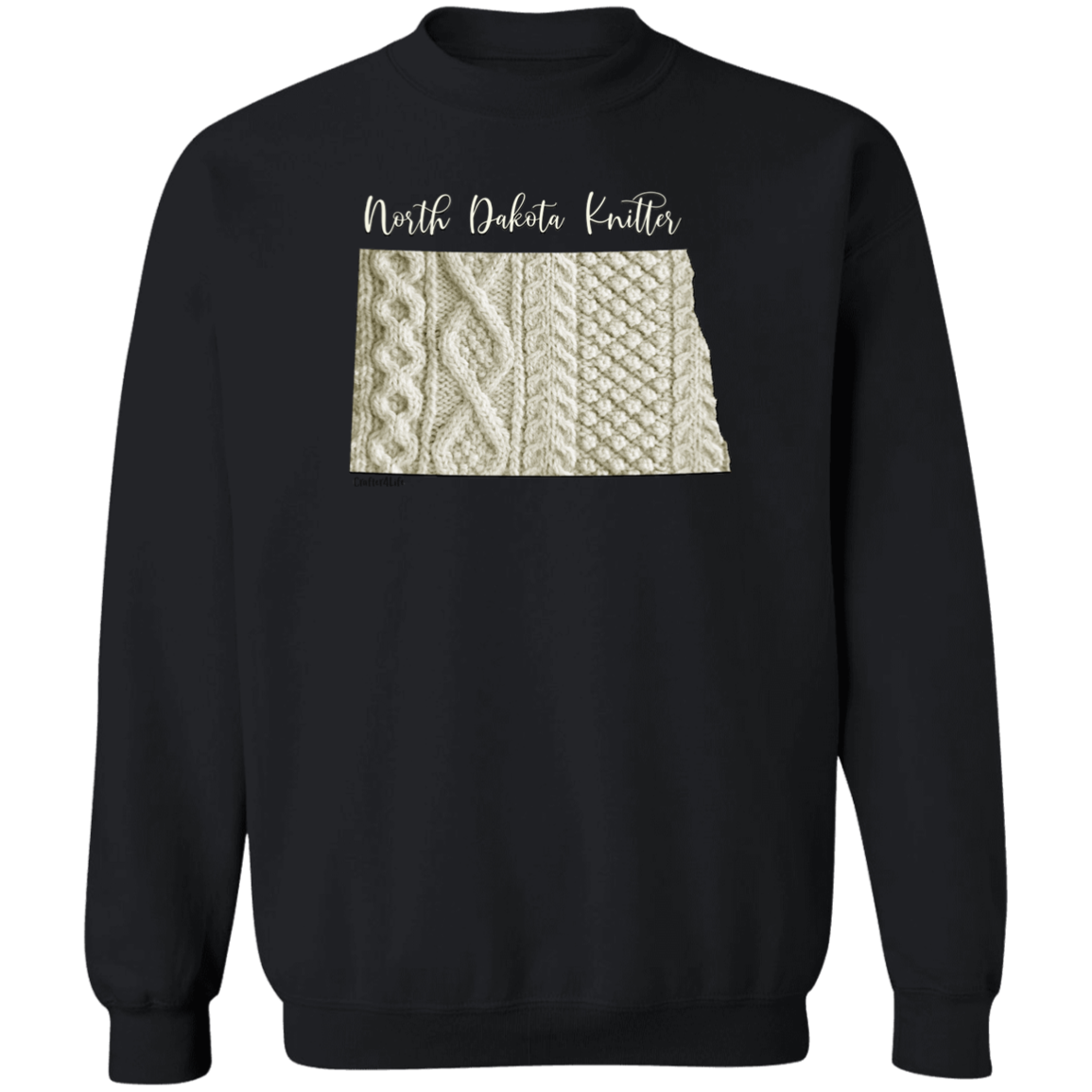 North Dakota Knitter Crewneck Pullover Sweatshirt