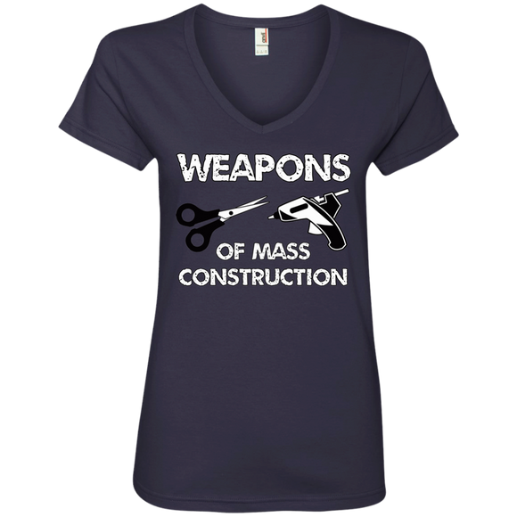 Weapons of Mass Construction Ladies V-Neck T-Shirt