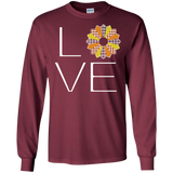 LOVE Quilting (Fall Colors) Long Sleeve Ultra Cotton T-Shirt - Crafter4Life - 7