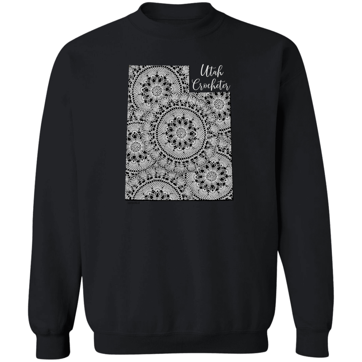 Utah Crocheter Crewneck Pullover Sweatshirt