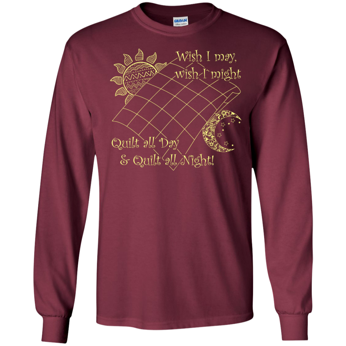 Wish I May Quilt Long Sleeve Ultra Cotton T-Shirt - Crafter4Life - 6