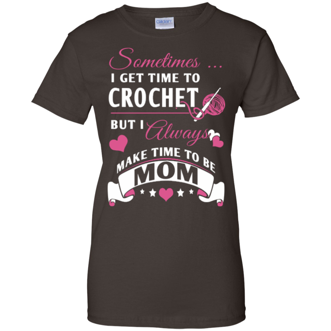 Crochet Mom Ladies Custom 100% Cotton T-Shirt - Crafter4Life - 4