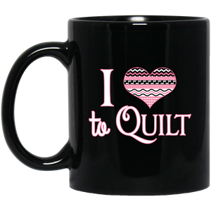 I Heart to Quilt Mugs