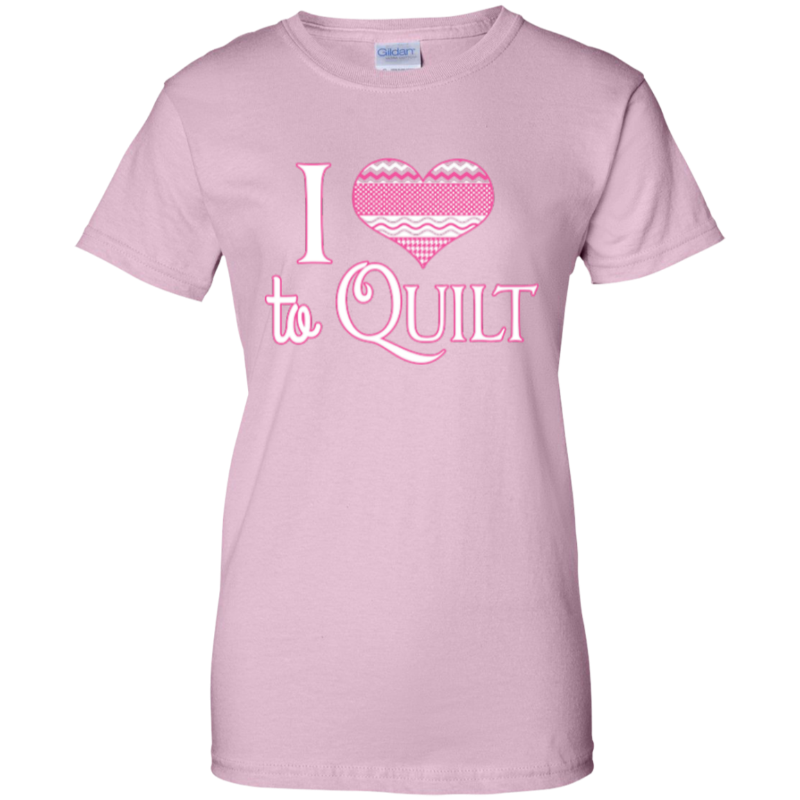I Heart to Quilt Ladies Custom 100% Cotton T-Shirt - Crafter4Life - 1