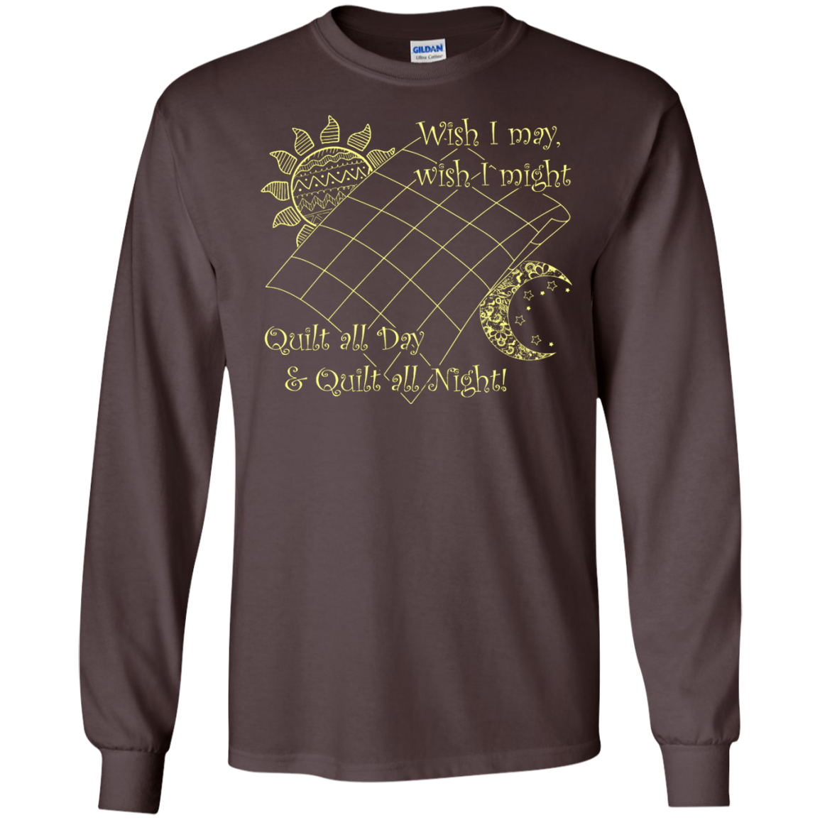 Wish I May Quilt Long Sleeve Ultra Cotton T-Shirt - Crafter4Life - 5