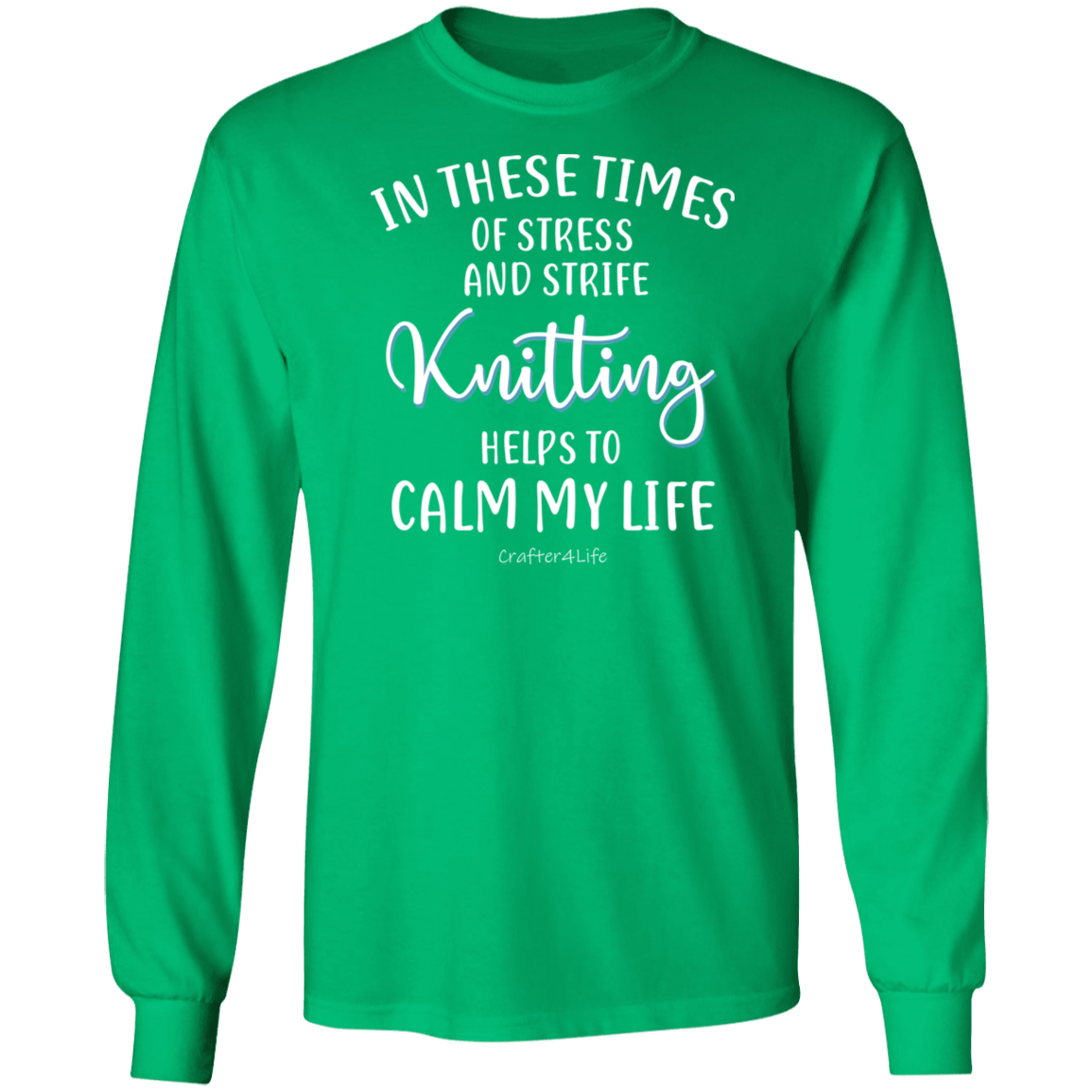 Knitting Helps to Calm My Life LS Ultra Cotton T-Shirt