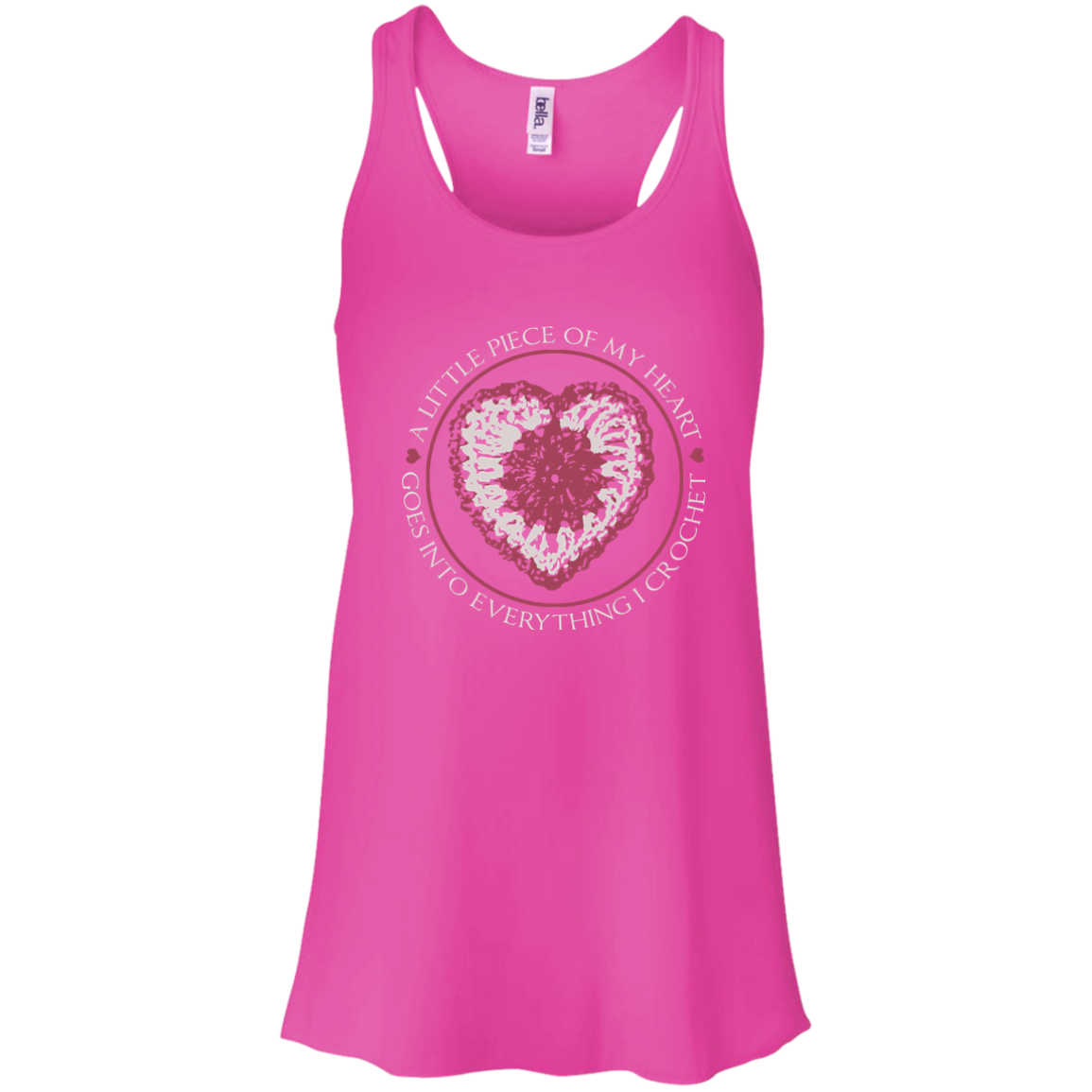 Piece of My Heart (Crochet) Flowy Racerback Tank