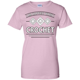 I Am Happiest When I Crochet Ladies Custom 100% Cotton T-Shirt - Crafter4Life - 7