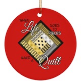 Make a Quilt (Yellow) Ornaments